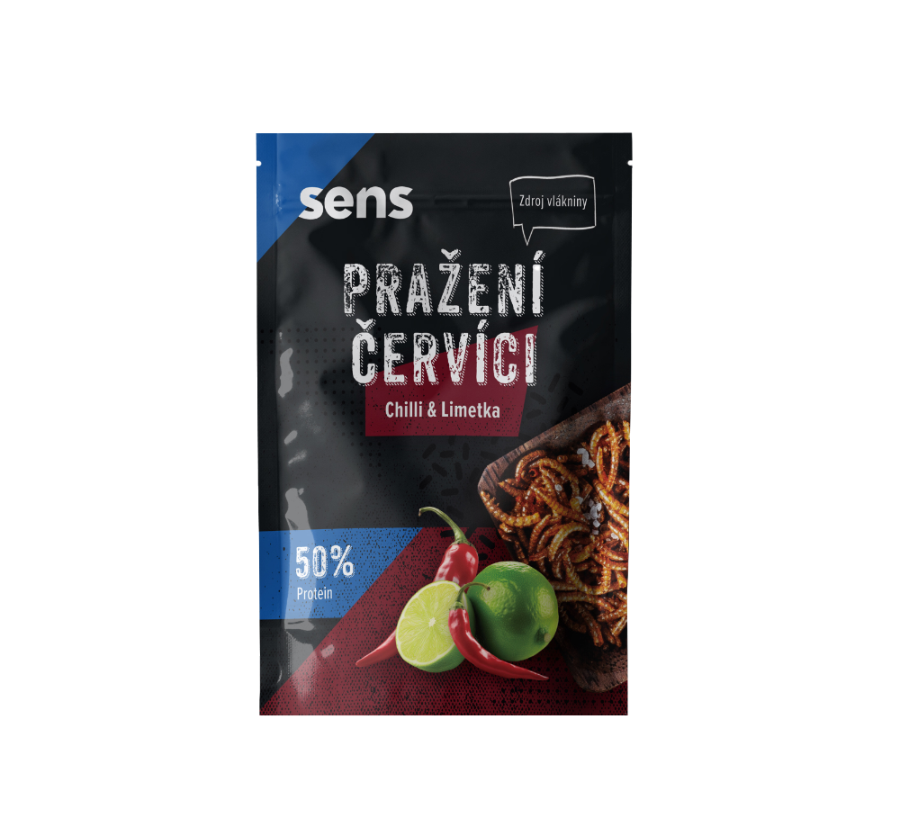 SINGLE Pražení červíci v pytlíčku - Chilli & Limetka (12g)